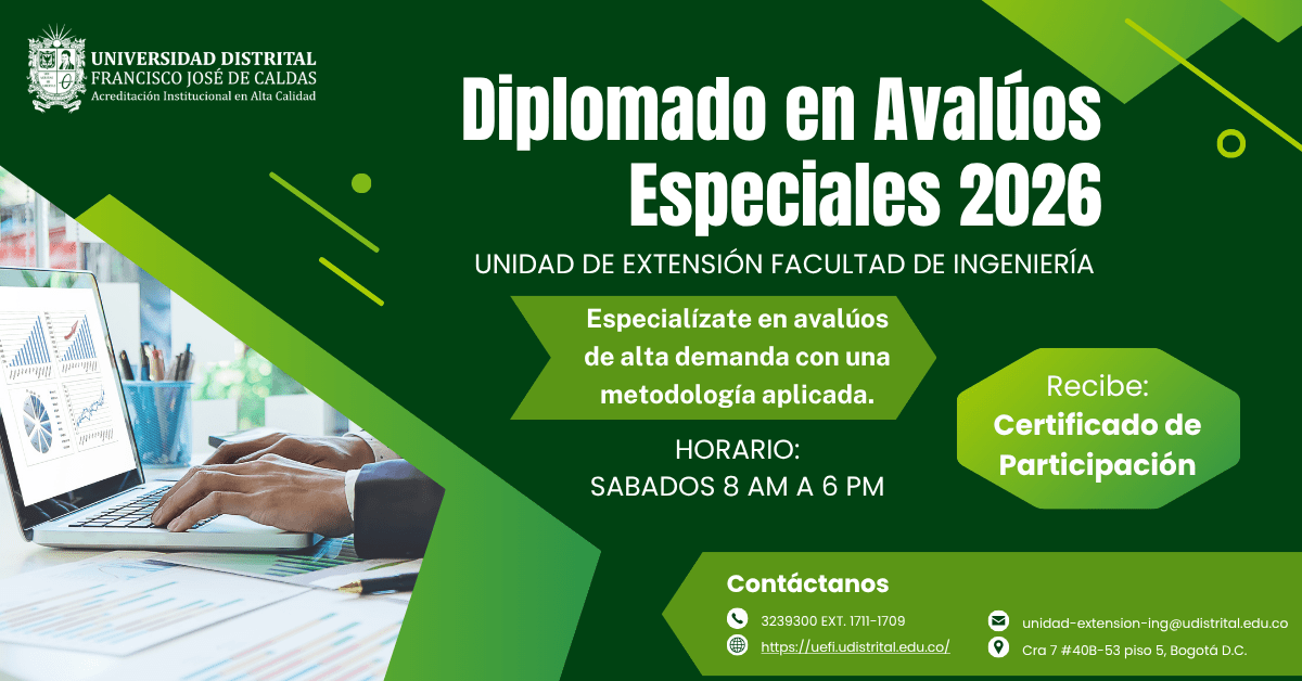 DIPLOMADO EN AVALÚOS ESPECIALES 2026